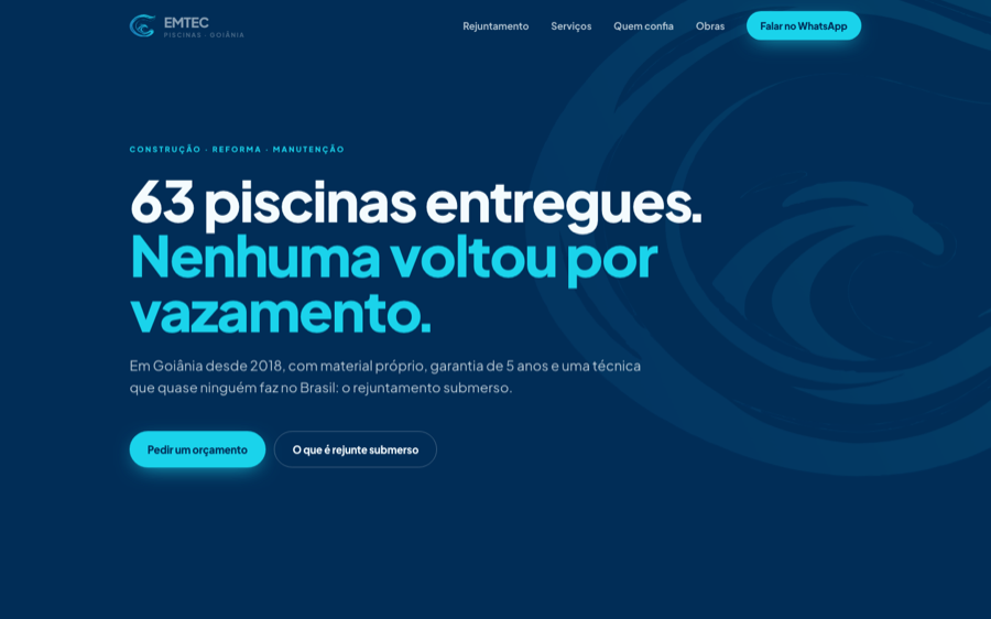 Tela do site da EMTEC